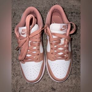 Nike Women's Rose and White Sneakers